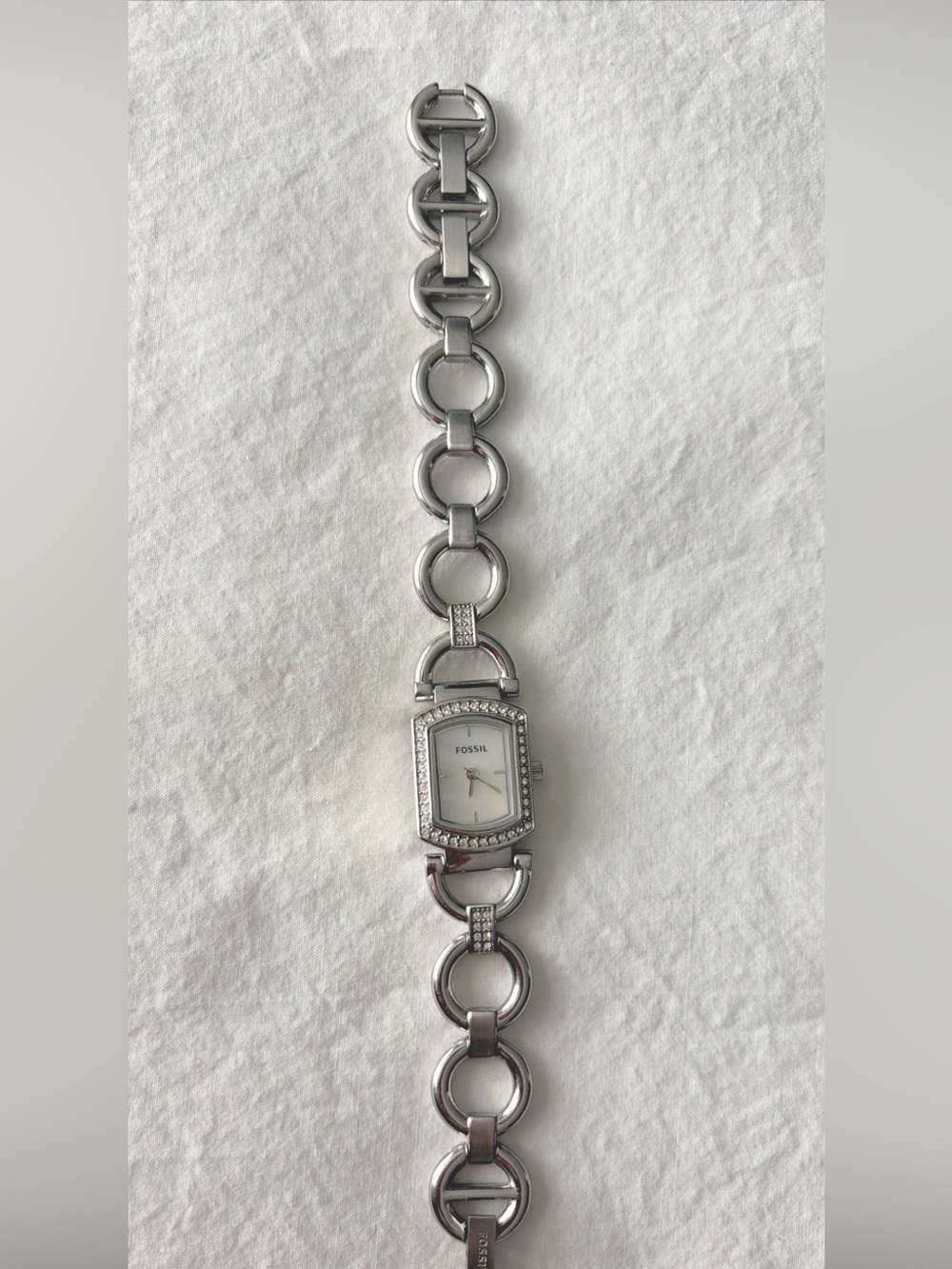 Fossil Womens Mother of Pearl Stainless Steel 50m Ladies Bracelet Watch ES2750